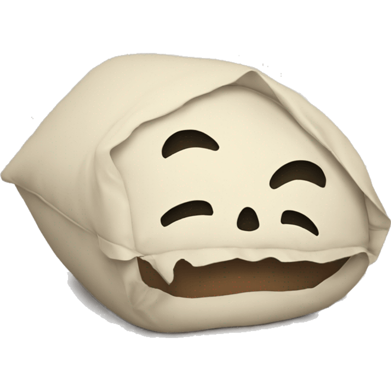 cartoon head buried in pillow emoji