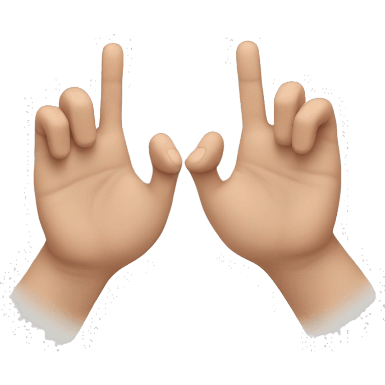 two hands with index fingertips touching emoji