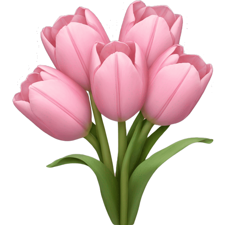 pastel pink tulip bouquet emoji