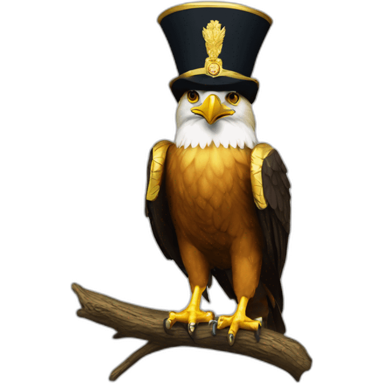 golden imperial eagle with napoleon hat emoji