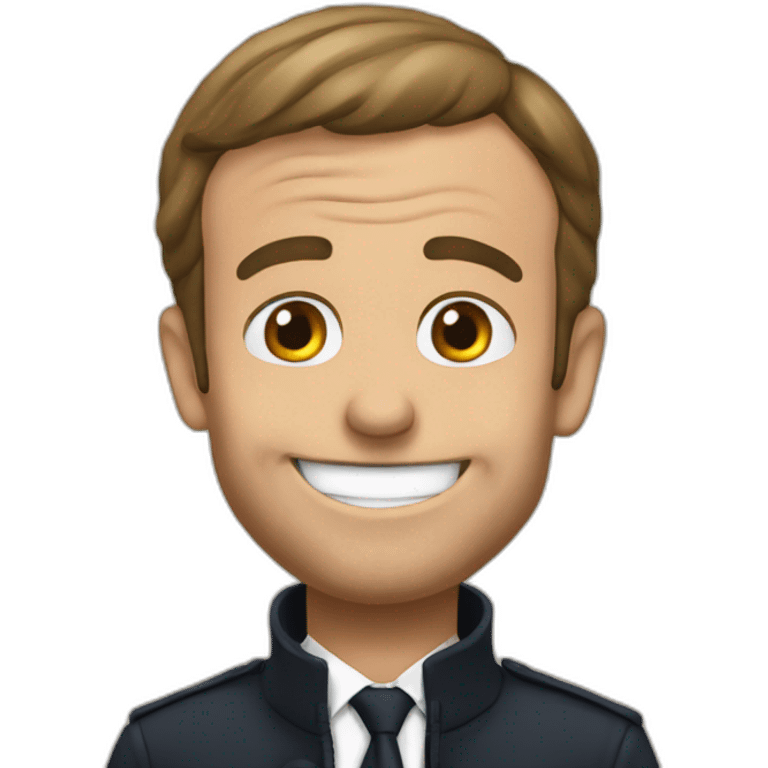 Emmanuel Macron saying yes  emoji