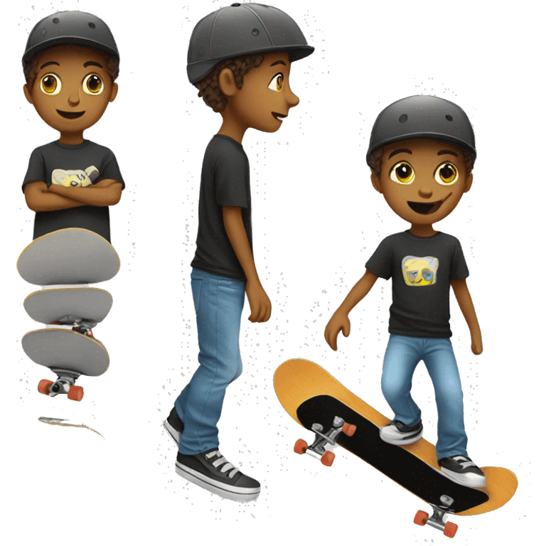 skateboarder child emoji