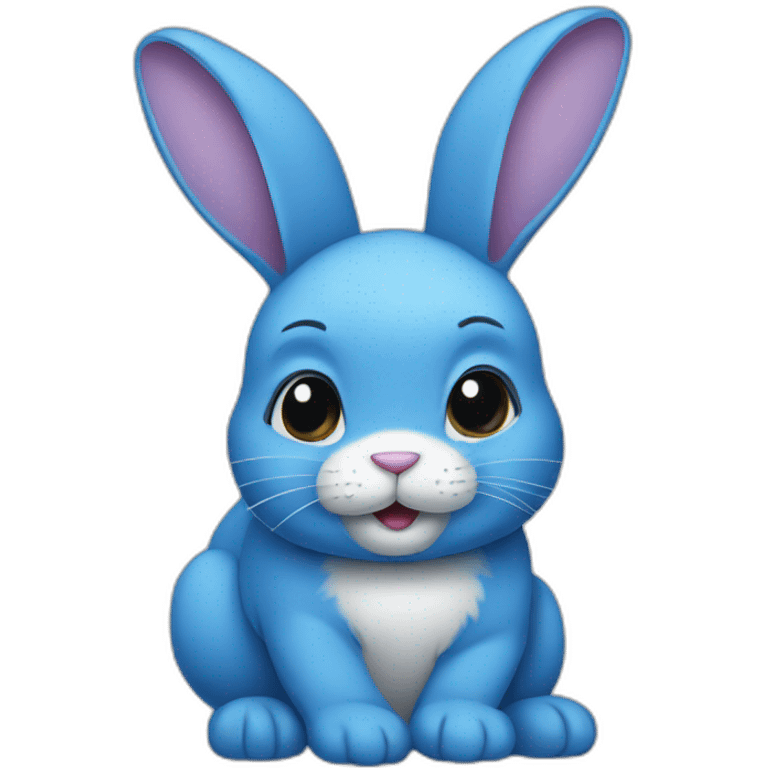 Blue bunny rabbit emoji