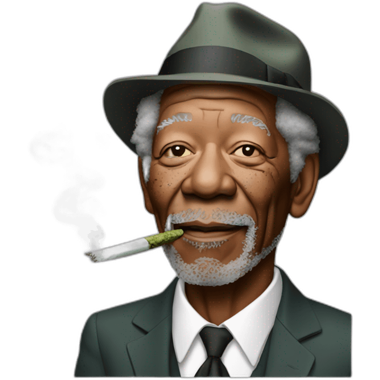 Morgan freeman smoke cannabis emoji