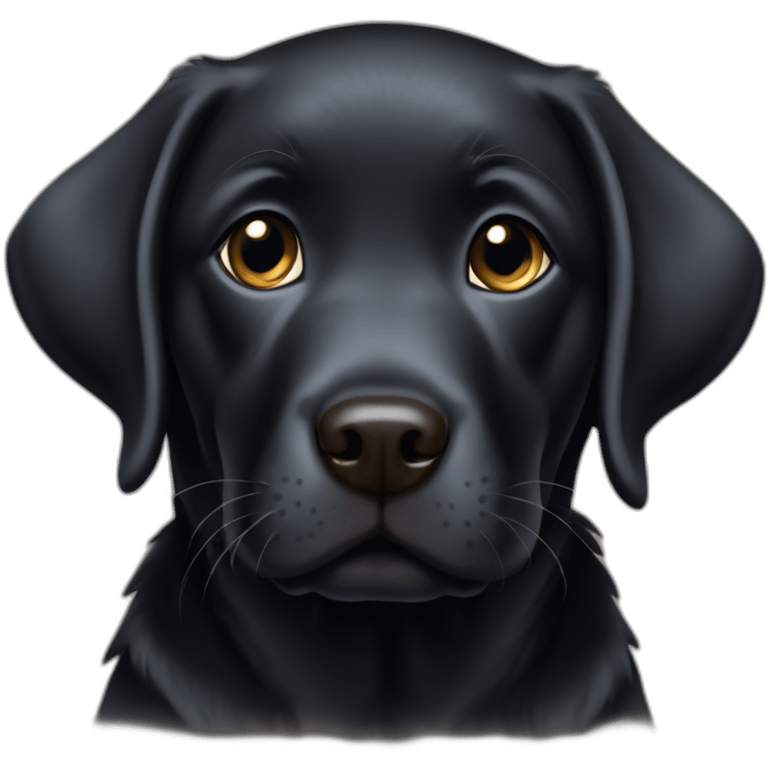 purebred black labrador pup emoji