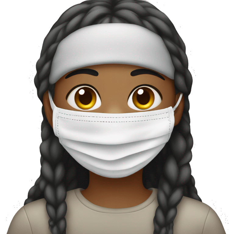 A sick girl have mask  emoji