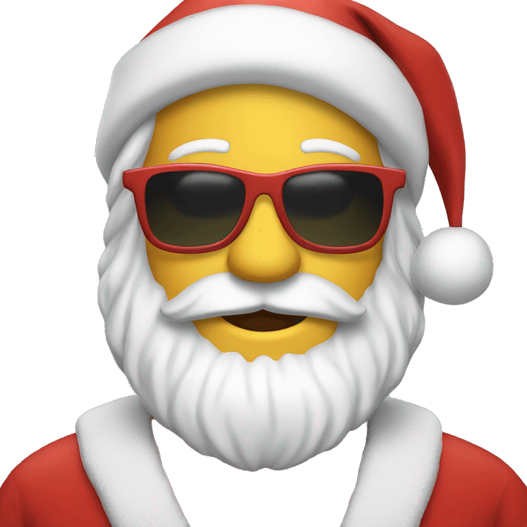 Santa with sunglasses  emoji