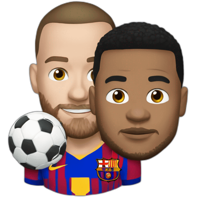 Killian Mbappé au dessus de Lionel Messi emoji