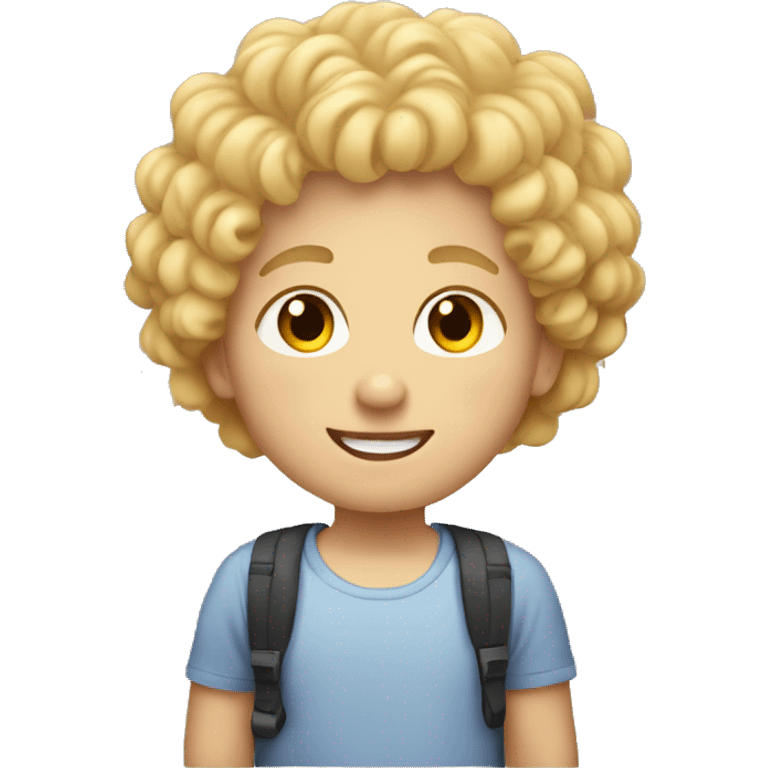 a chubby kid with blonde curly hair named cory emoji