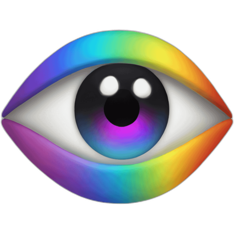 upside-down-rainbow-eyes emoji