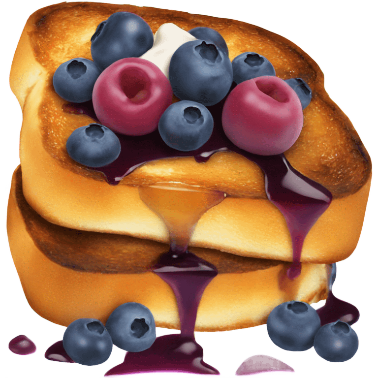 french toast with blueberries on top emoji