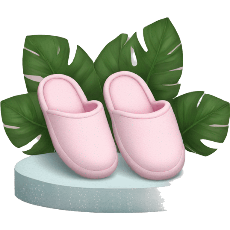 Light pink house slippers emoji