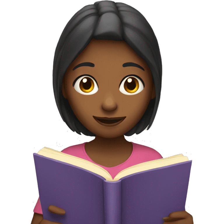 girl reading emoji