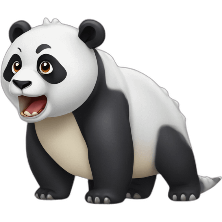 A panda bear mixed with a dinosaur emoji