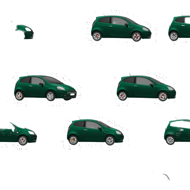 A dark green fiat grande punto  emoji