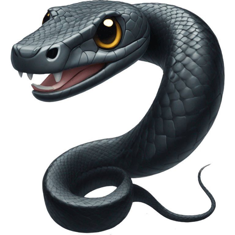 black mamba snake emoji