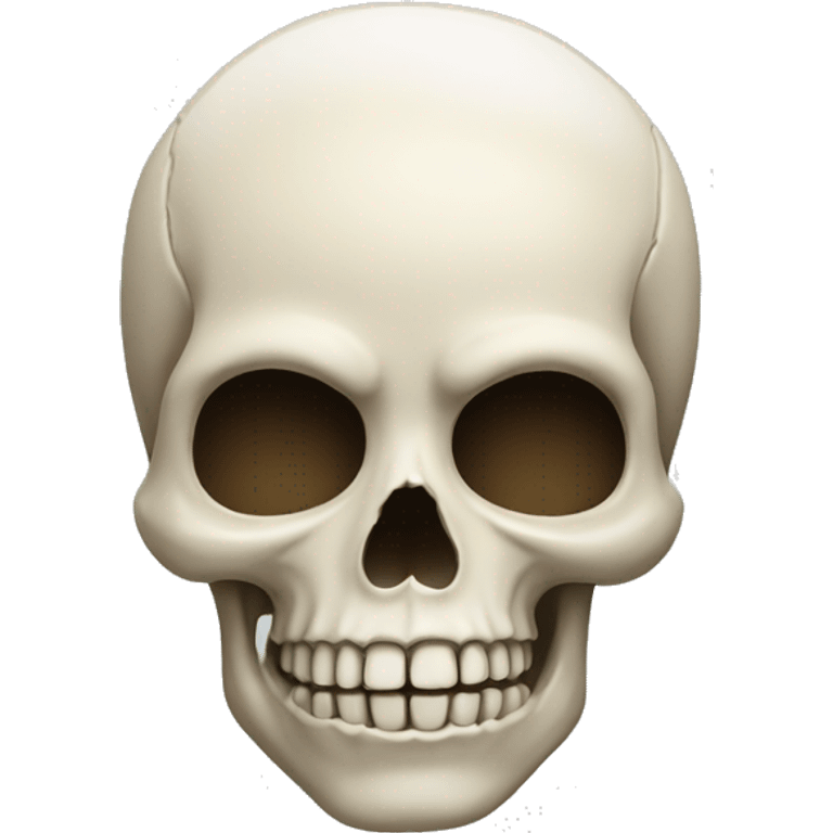 Skull with eyebrow raised emoji