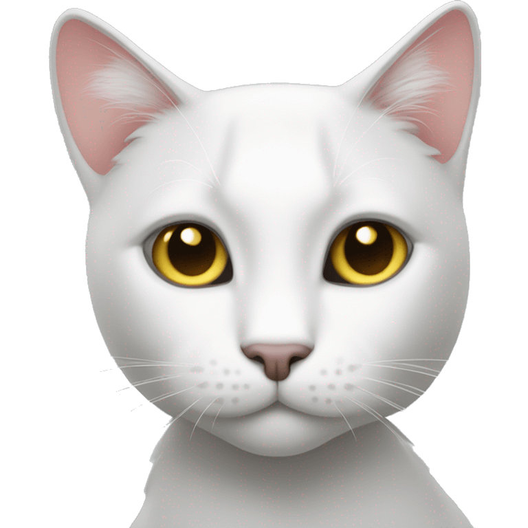 Grau weiße katze emoji