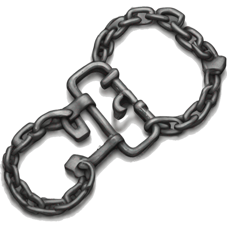 broken chain emoji but handcuffs emoji