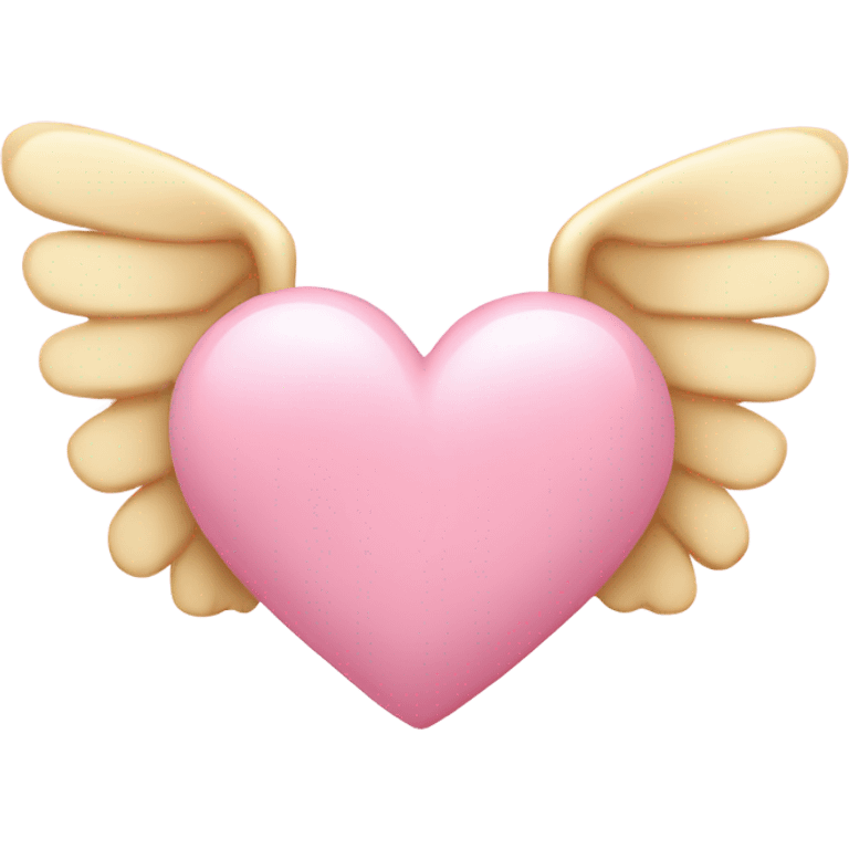 Baby pink heart with wings emoji