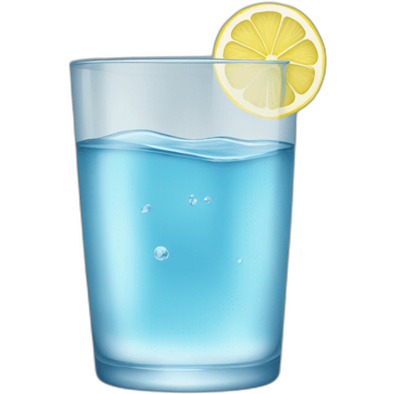 a glass of water with lemon emoji