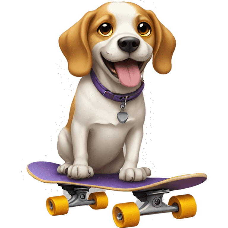 Dog on a skateboard emoji