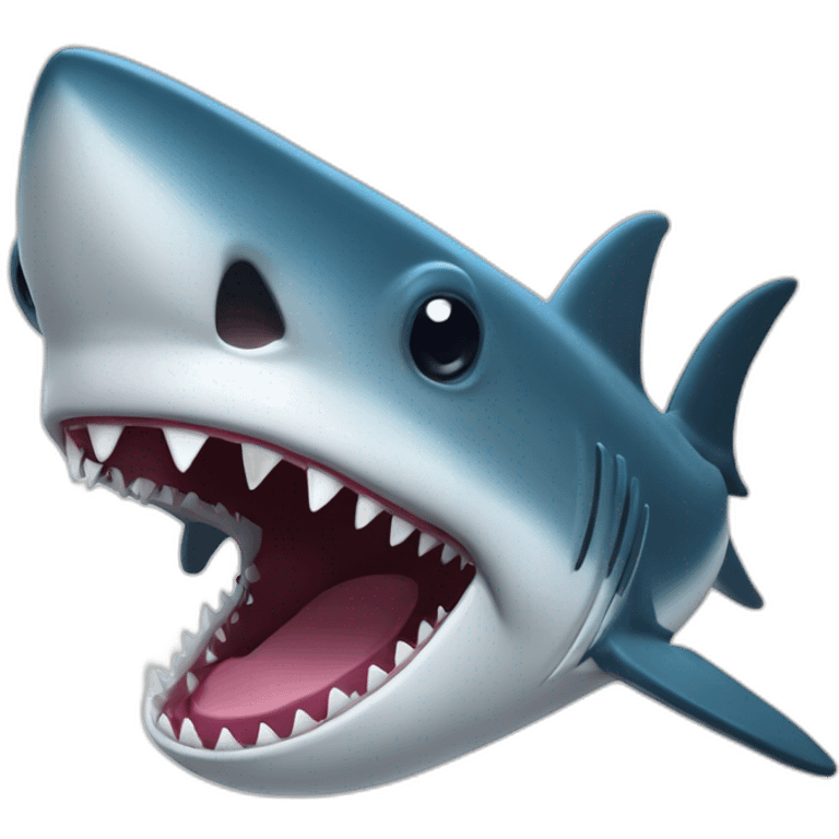 Requin qui tire la langue emoji