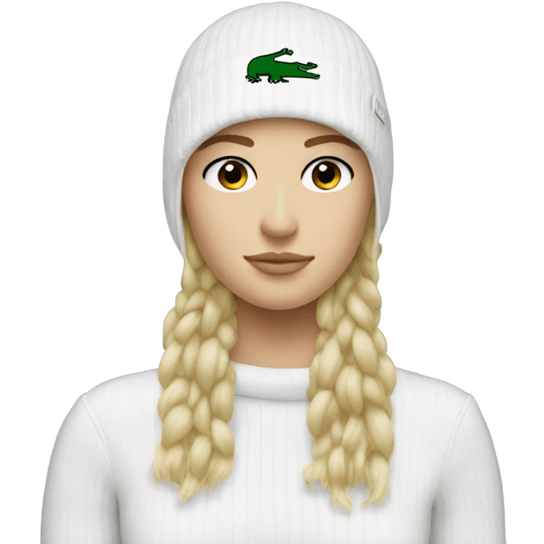 Lacoste black balaclava white girl emoji