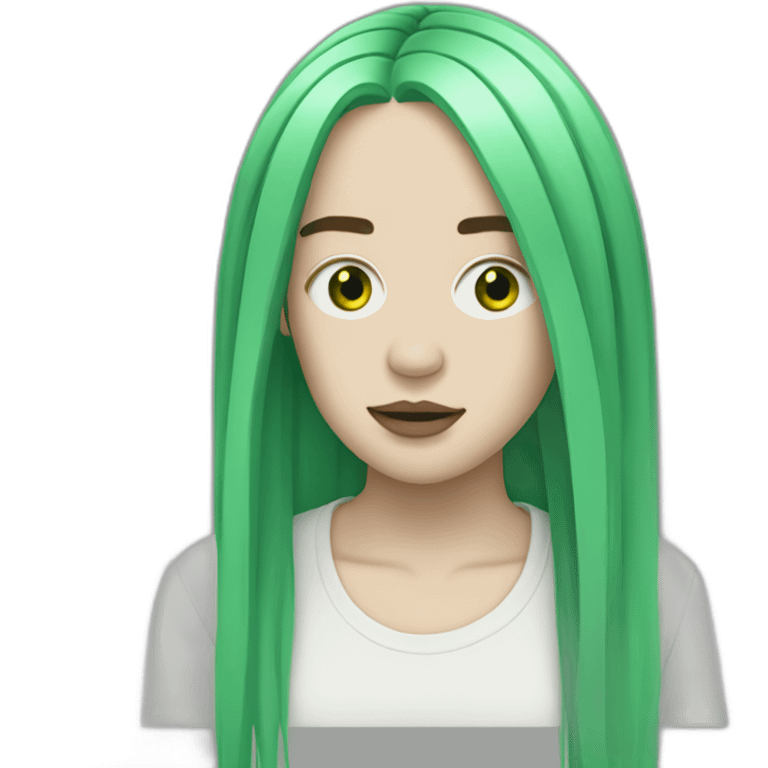 Billie Eilish Green roots emoji