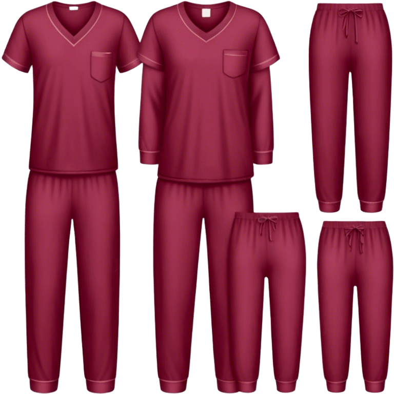 burgundy pajamas emoji