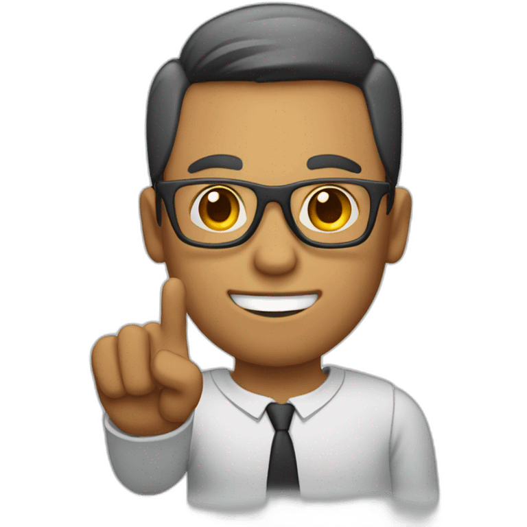 man wearing glasses and holding a computer in his right hand and signaling OK with his left hand emoji