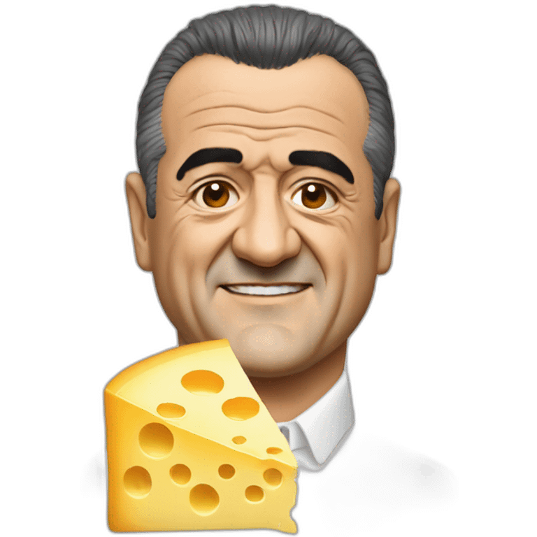 Gigi Becali with cheese emoji