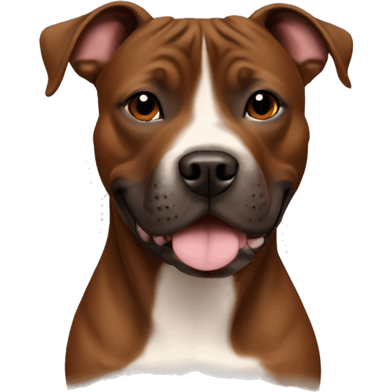 All brown Staffordshire bull terrier emoji