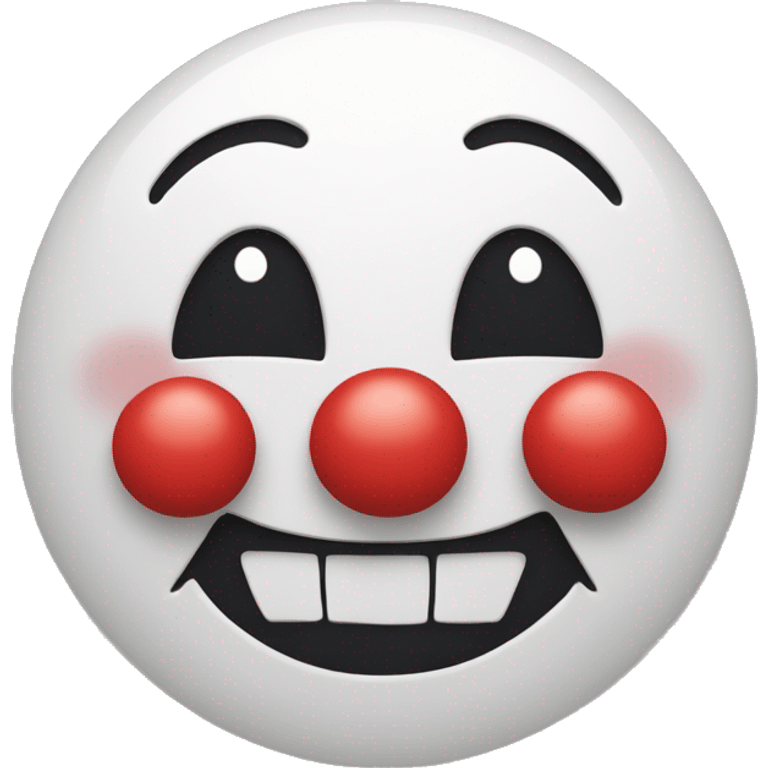 Smiley face with clown face underneath  emoji