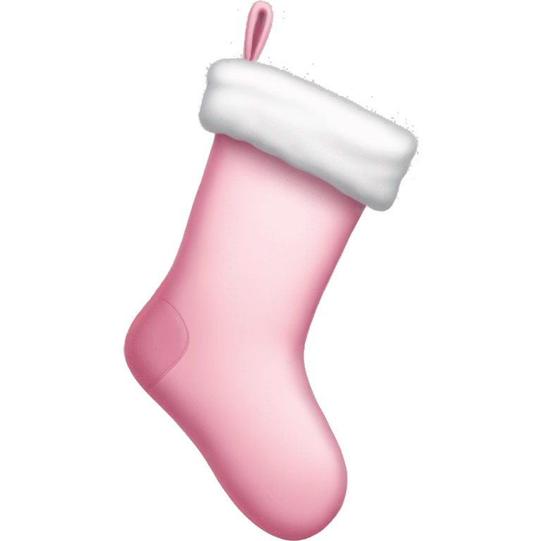 Three light pink Christmas stockings  emoji