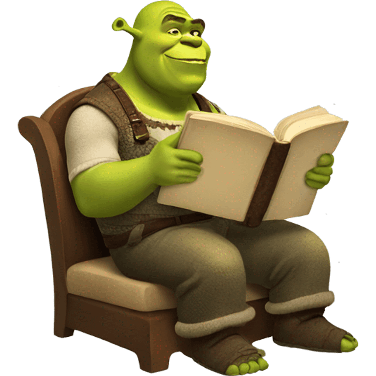 shrek reading a book emoji