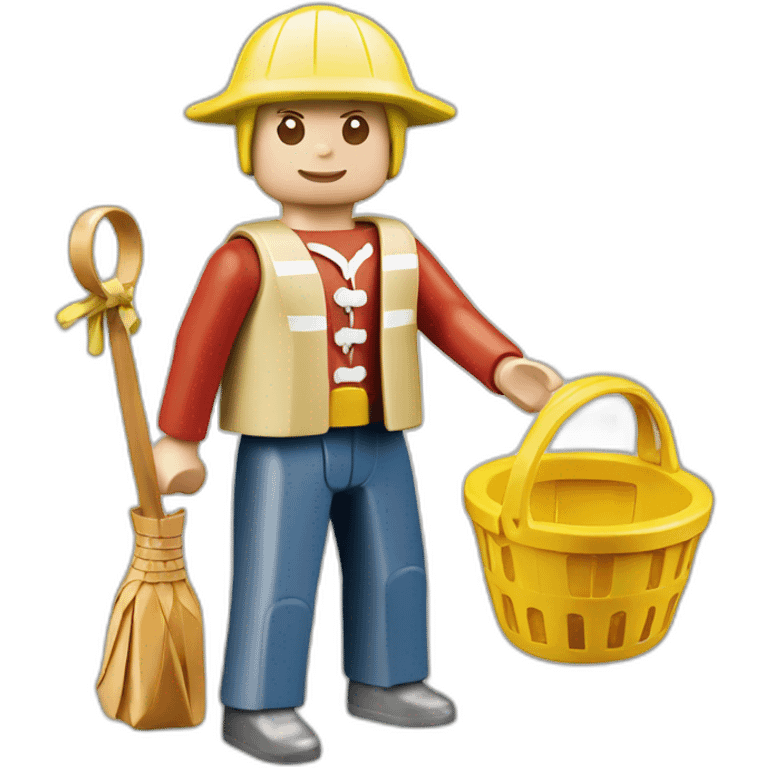 Playmobil with a basket emoji