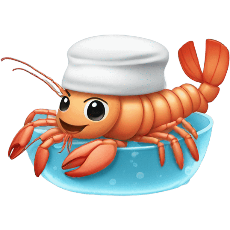 Shrimp in a Gi emoji