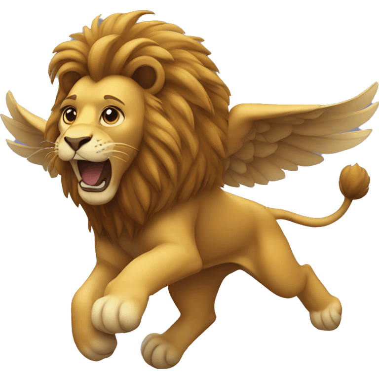   lion flying emoji