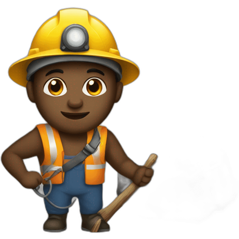 african miner in a mine emoji