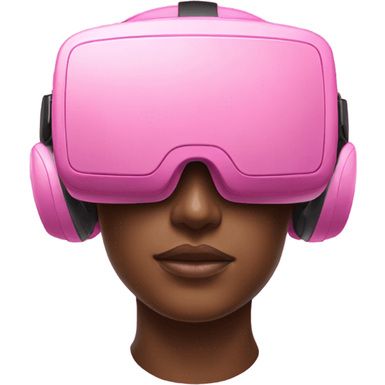 all-pink vr headset without human emoji