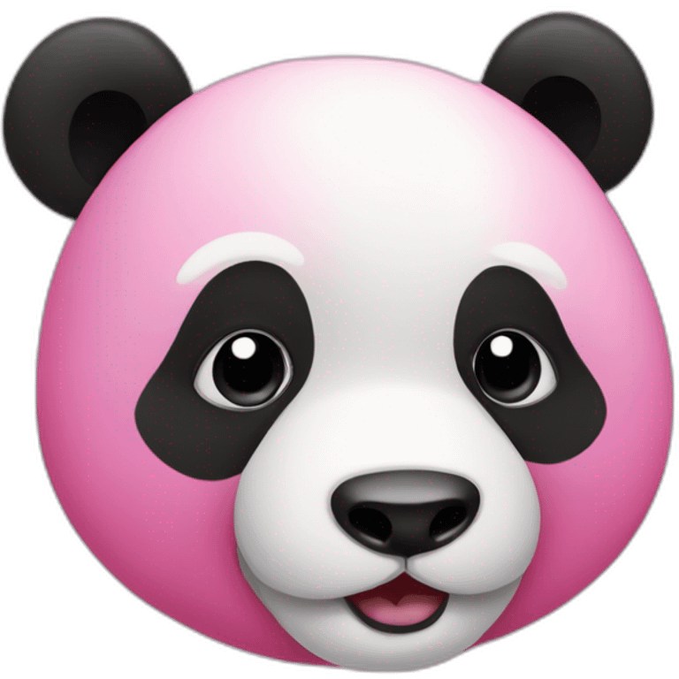 panda de couleur rose qui pleure emoji