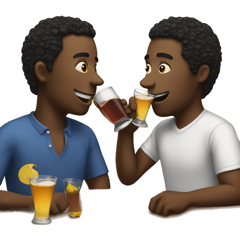 Drinking with friend emoji