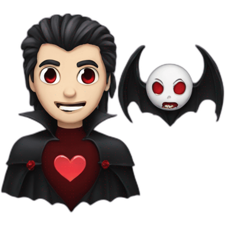 Vampire in love emoji