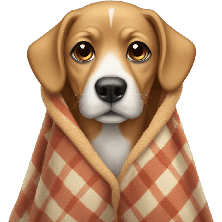 Dog wearing blanket  emoji