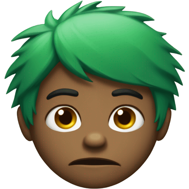 angry bear with green hair now emoji