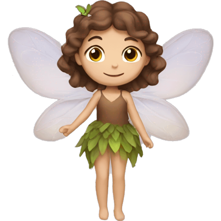 Brown hair fairy emoji