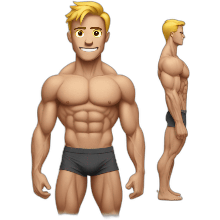 muscle gains skinny to jacked emoji