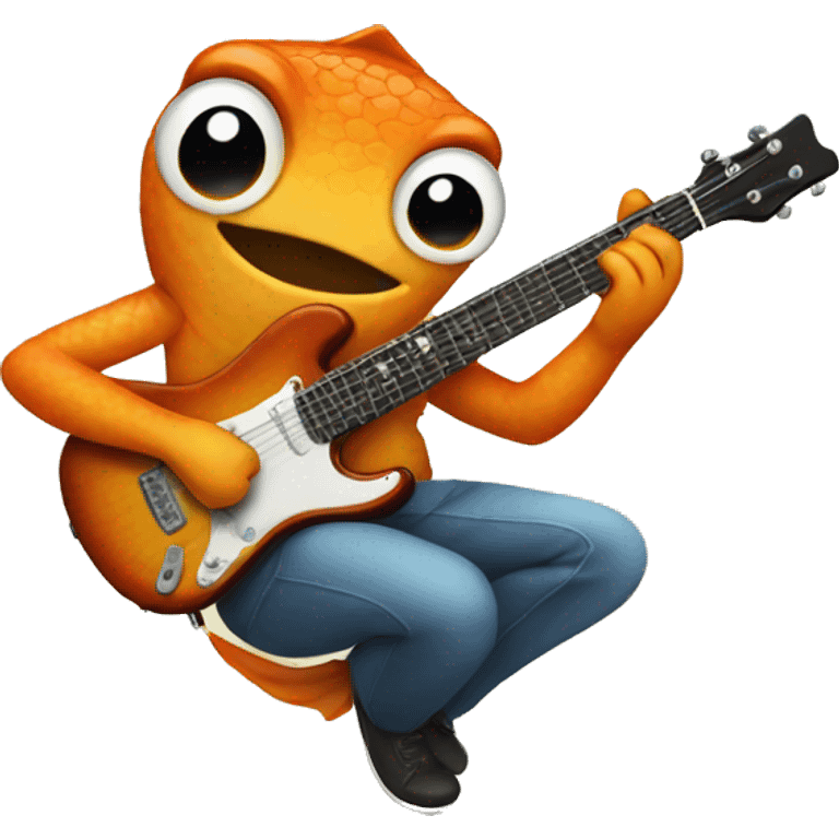 Fish playing guitar emoji