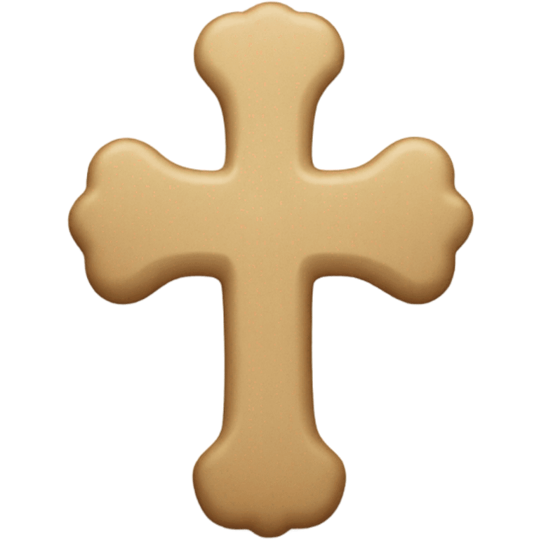 Make a cute and beige cross  emoji